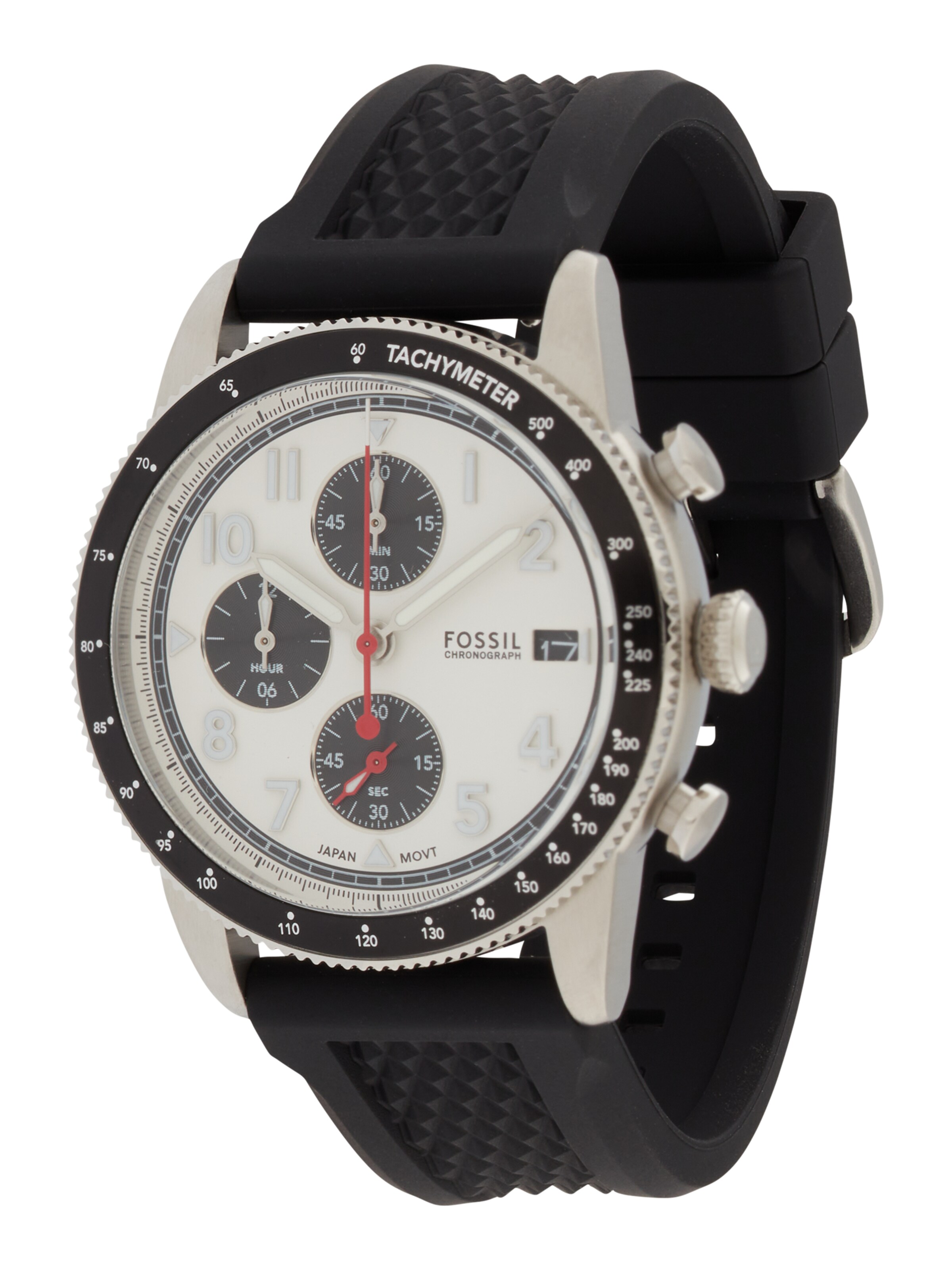 FOSSIL Uhr 'SPORT TOURER' in Silber: Vorderseite