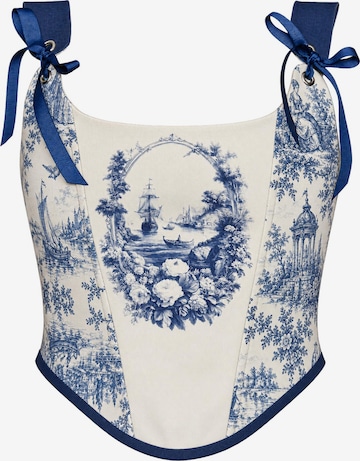 Corsetto di VIADALINNO in blu: frontale