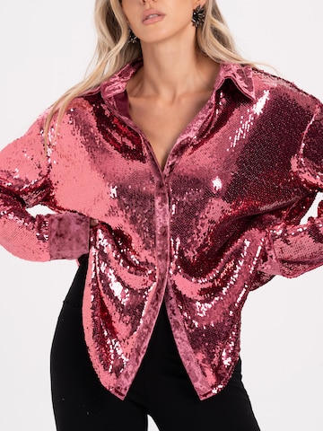MYLAVIE by Sarah Harrison Bluse 'Sequins' i pink
