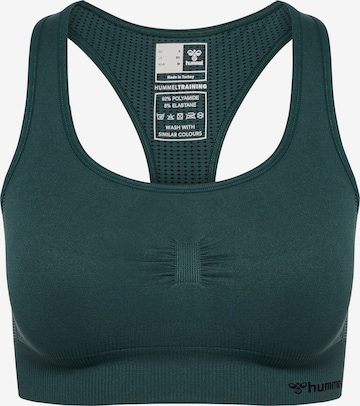 Hummel Bustier Športni nederček | zelena barva: sprednja stran