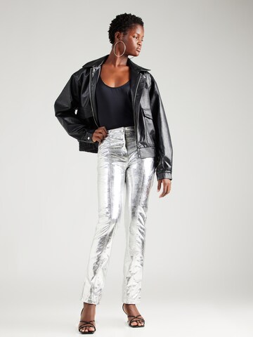 River Island Regular Broek in Zilver