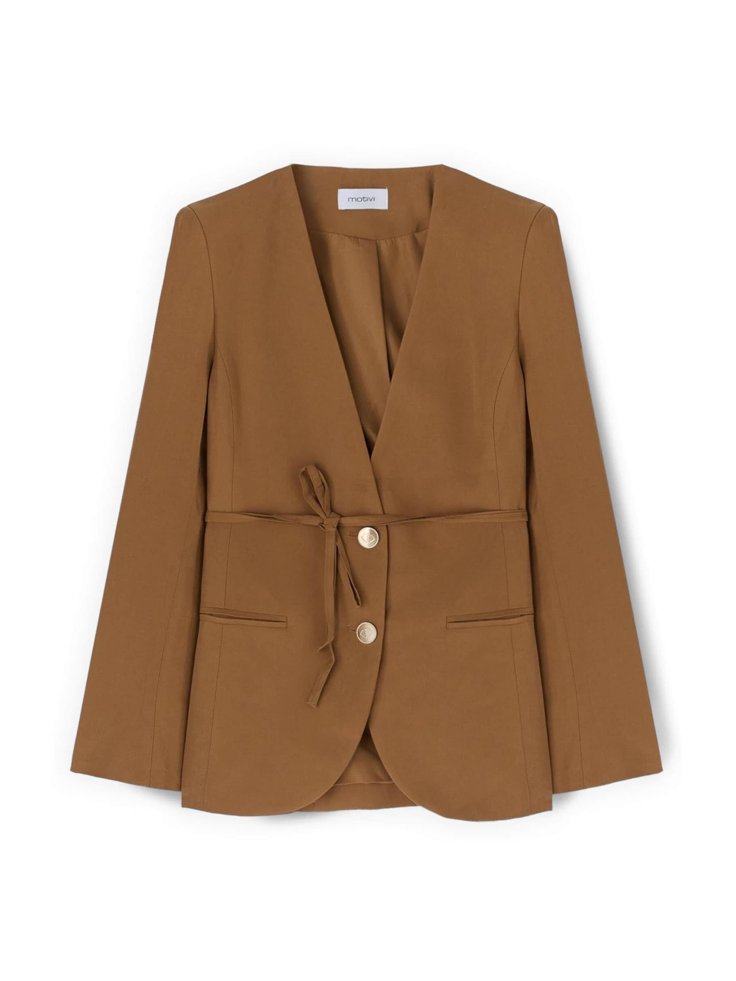 MOTIVI Tussenjas in Bruin: voorkant