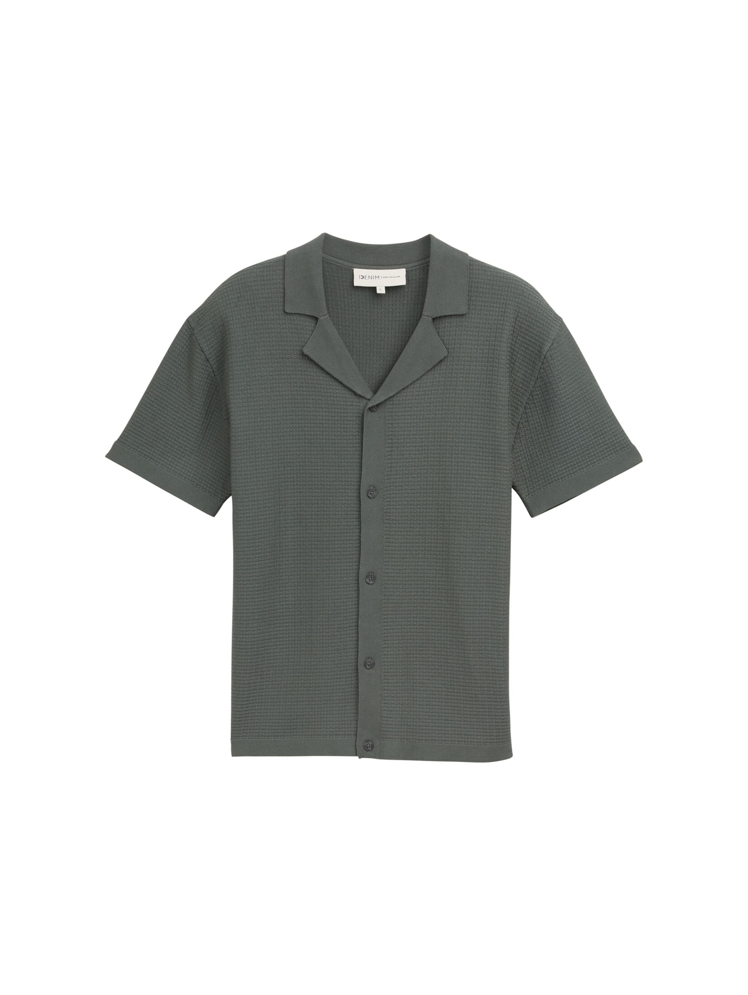 TOM TAILOR DENIM Gebreid vest in Groen: voorkant