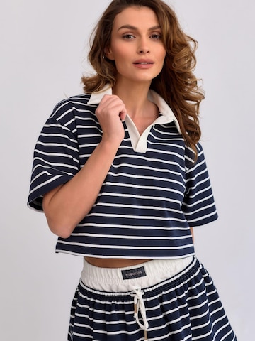 T-shirt 'GOIA' mandragora en bleu