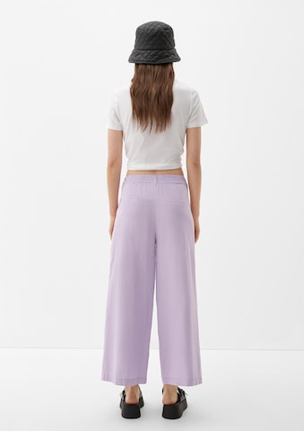 QS Szeroka nogawka Spodnie w kolorze fioletowy