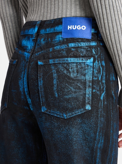 HUGO Jeans 'Elyah' in de kleur Blauw / Zwart, Productweergave