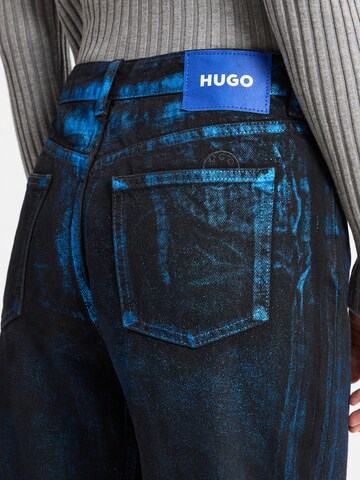 HUGO Loosefit Jeans 'Elyah' in Zwart
