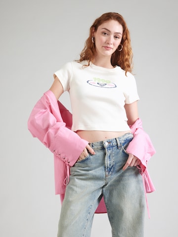 T-shirt 'BEACH LOVE' ROXY en blanc : devant