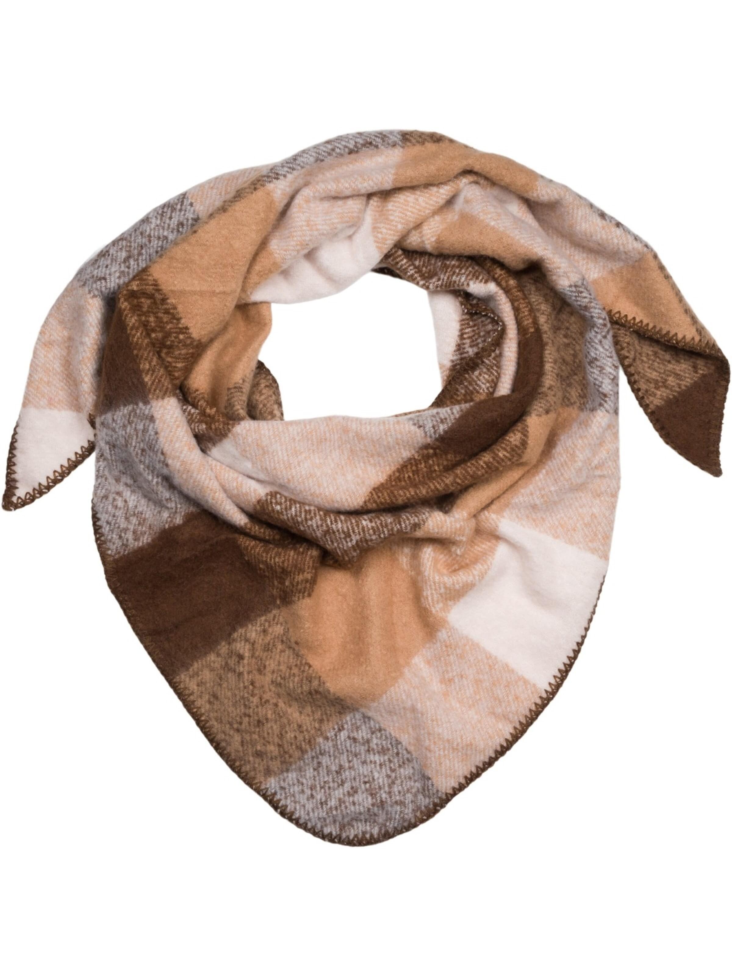 styleBREAKER Tuch 'Web Dreiecktuch Kariert'‌ in One Size in braun, Produktansicht
