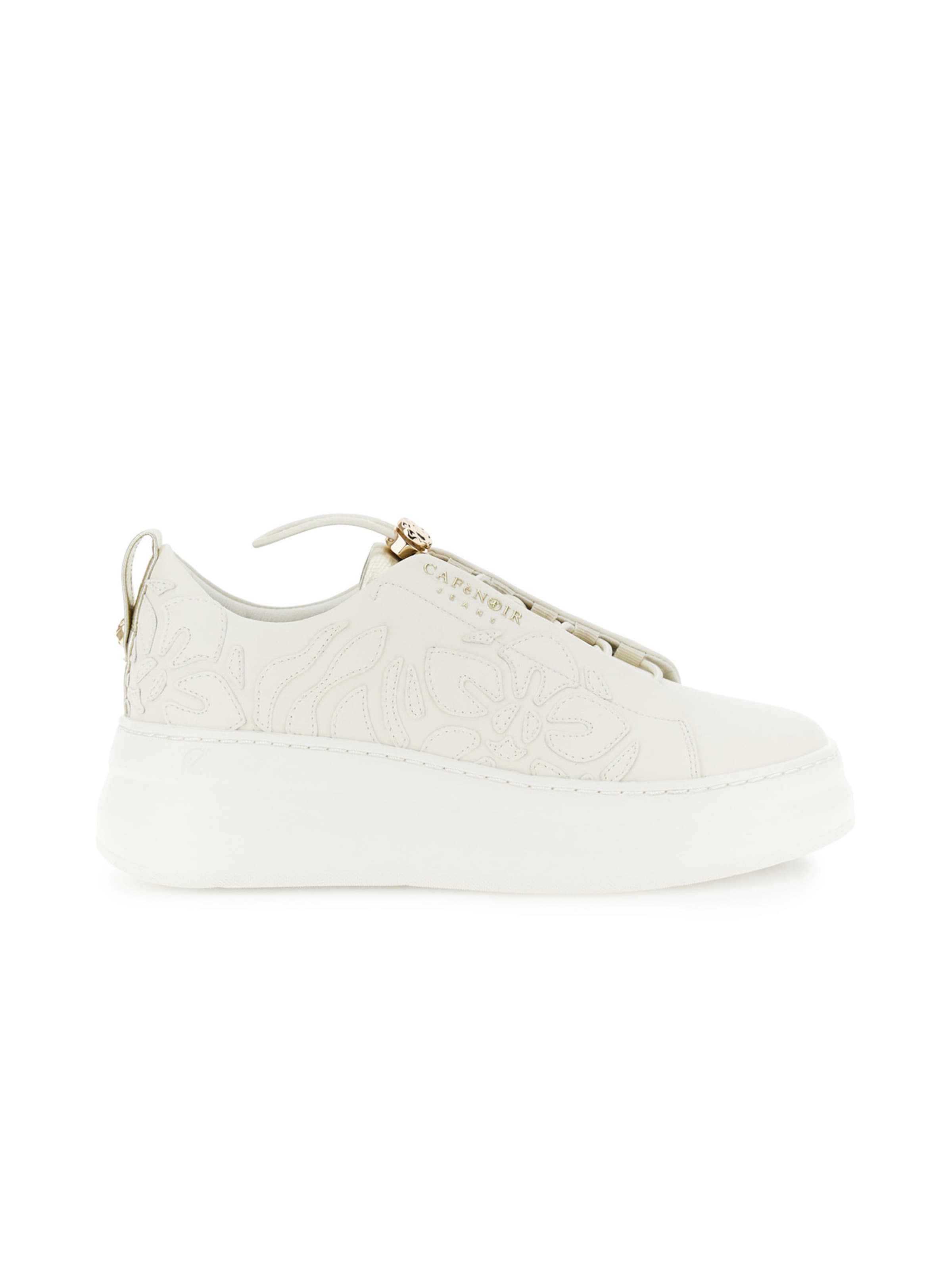 CAFè NOIR Platform trainers in White