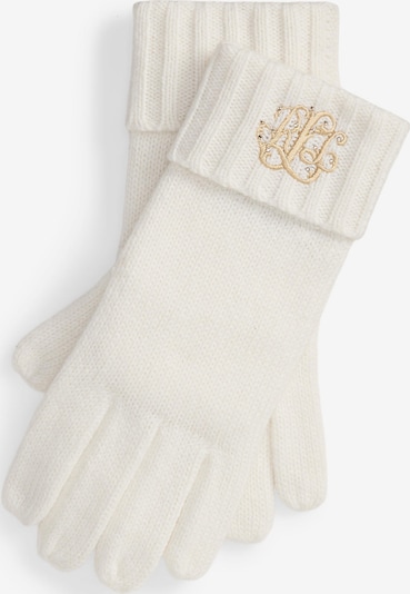Lauren Ralph Lauren Fingerhandschuhe in creme / gelb, Produktansicht