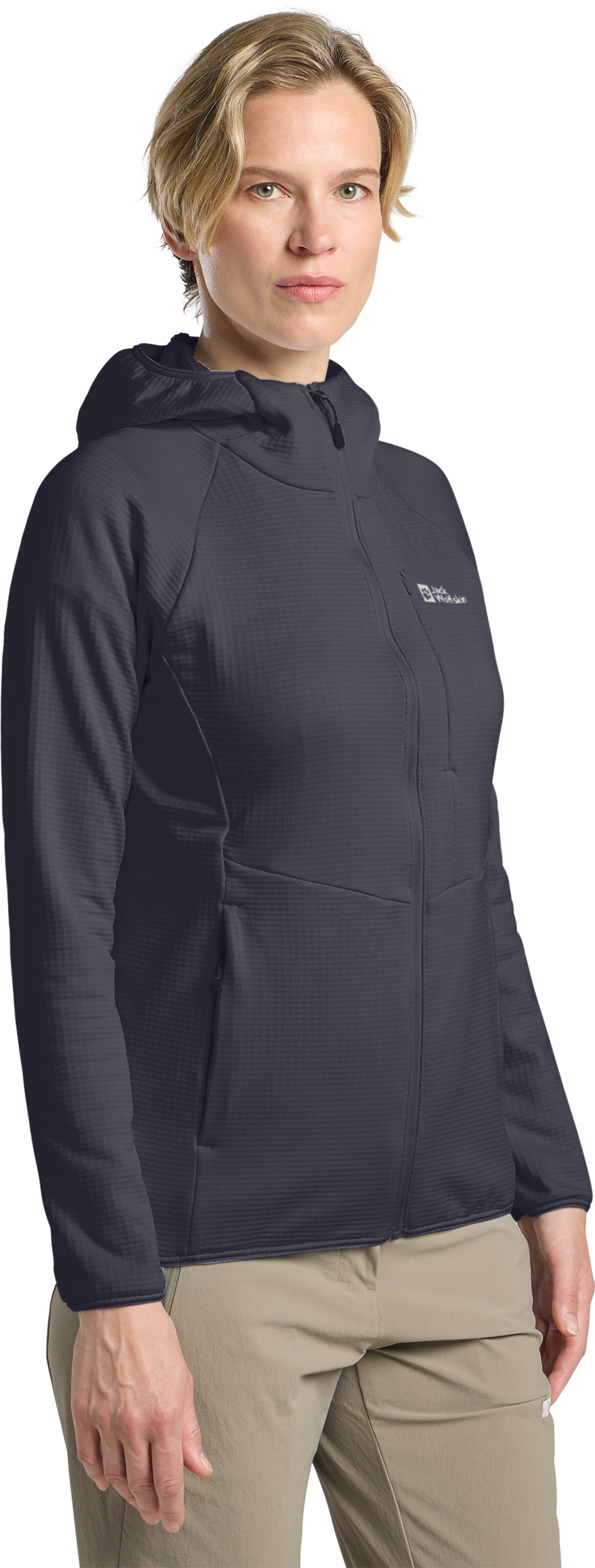 JACK WOLFSKIN Funktionsfleecejacke in Grau: Vorderseite