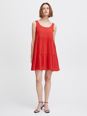 ICHI Letnia sukienka 'IAFOXA' w kolorze czerwony