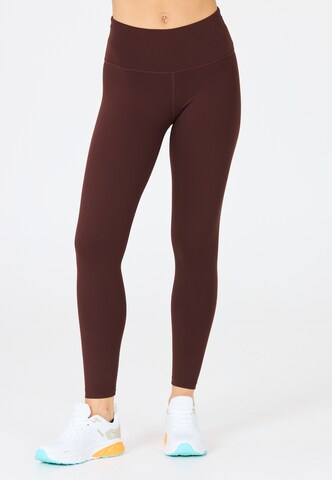 ENDURANCE Skinny Sports trousers 'Raleigh' in Brown: front