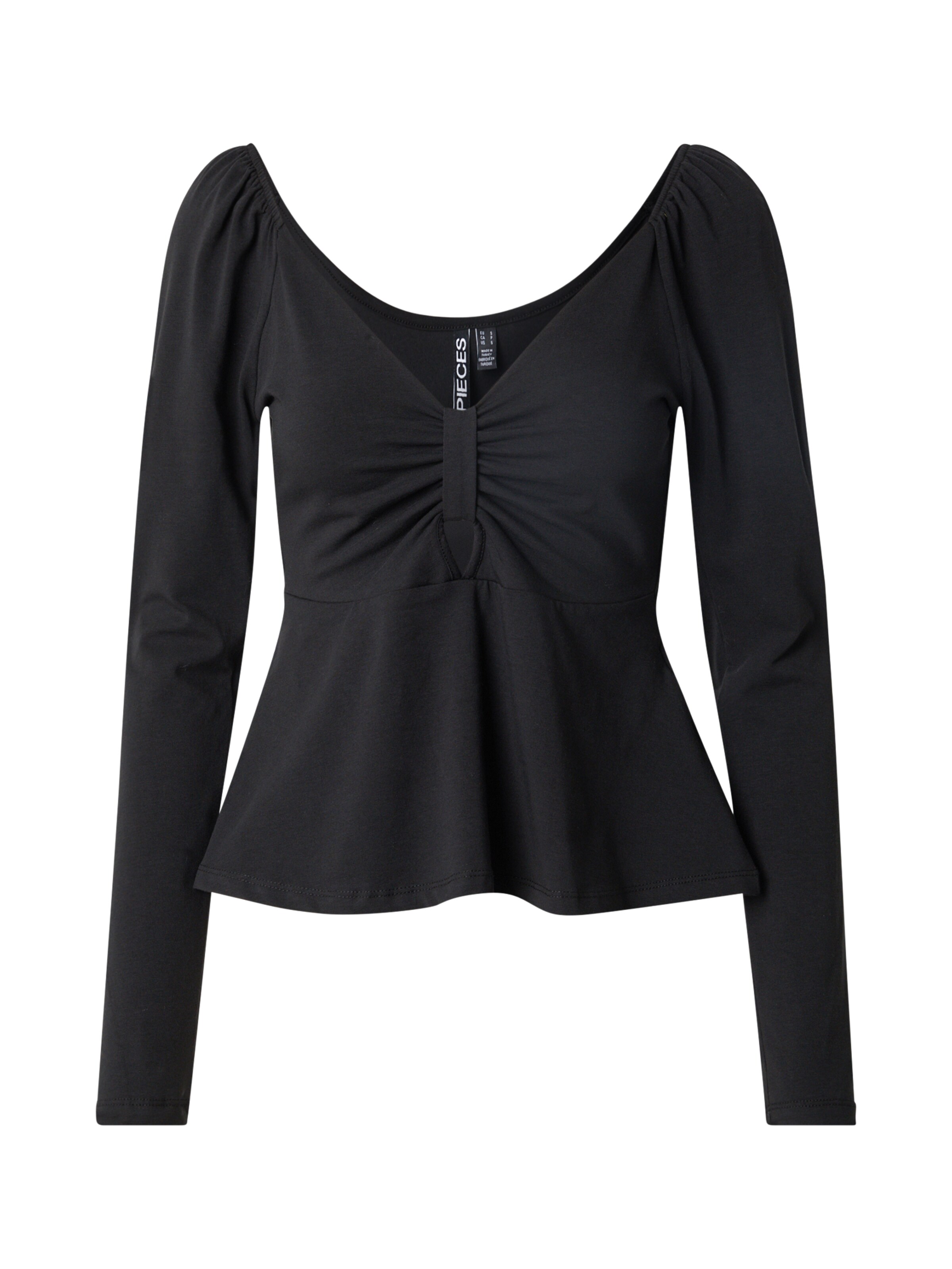 PIECES Μπλουζάκι 'PCANGA' σε μαύρο: μπροστά