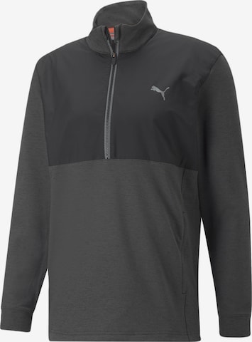 PUMA Athletic Jacket in Black: front