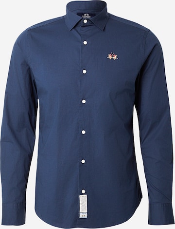 La Martina Slim fit Ing - kék: elől