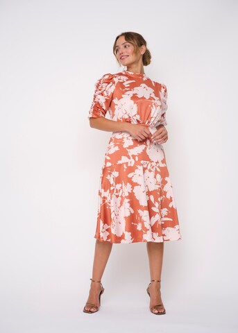 Robe de cocktail KLEO en orange : devant