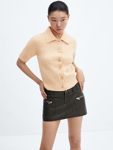 MANGO Knit Cardigan 'Palomin' in Beige: front