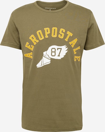 AÉROPOSTALE Shirt 'TRACK 87' in Green: front