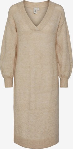 Robes en maille 'Cali' Y.A.S en beige : devant