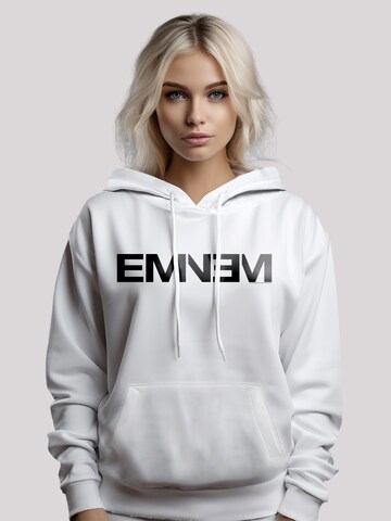 F4NT4STIC Sweatshirt 'Eminem Rap Music' in Wit: voorkant