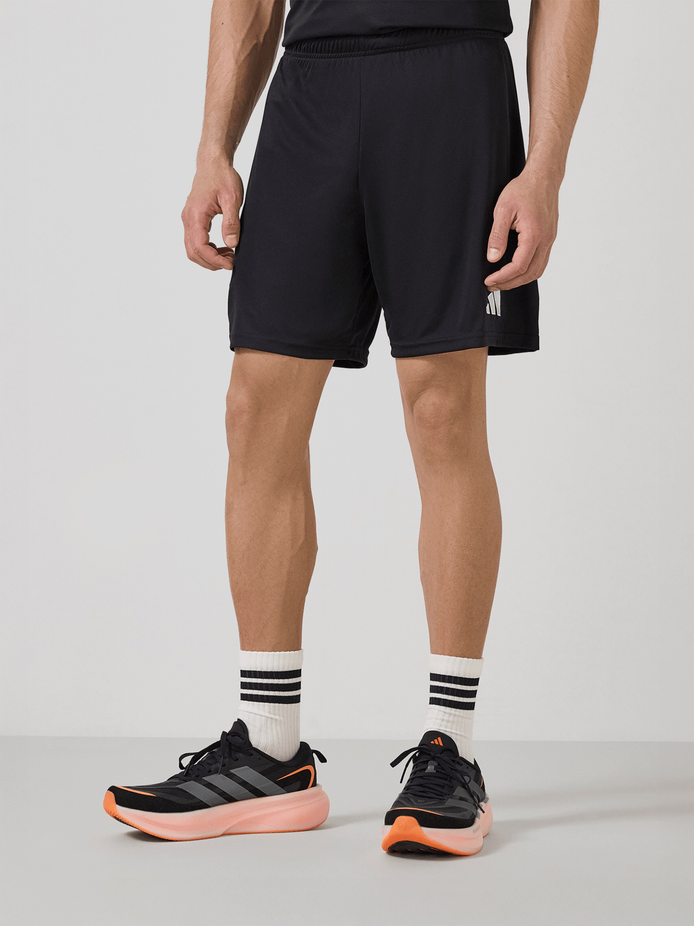 ADIDAS PERFORMANCE Regular Workout Pants in Black: front