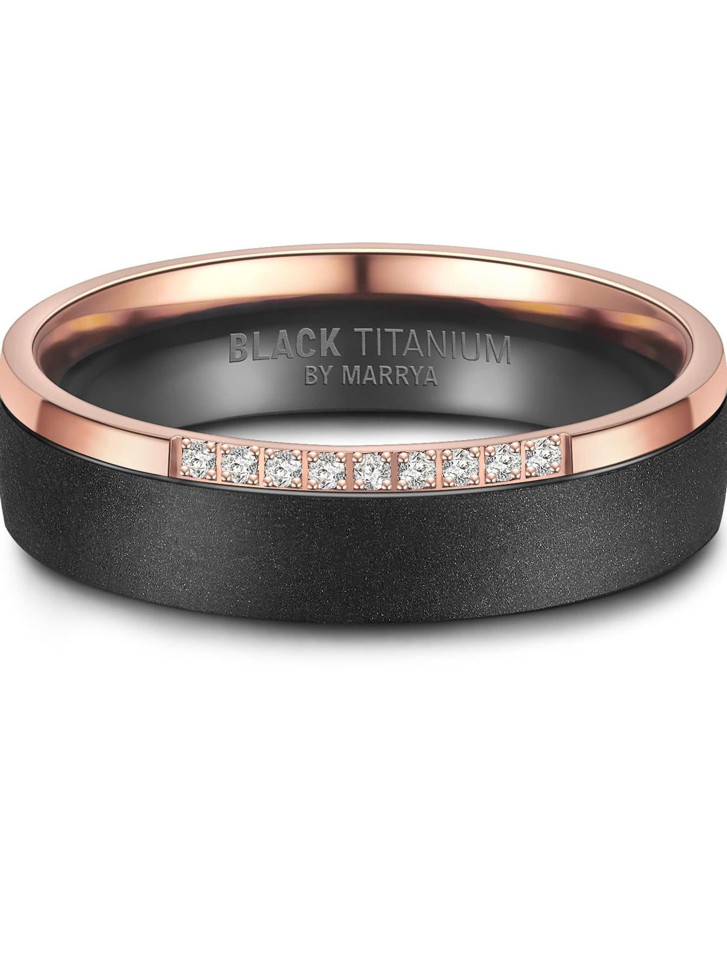 Anello 'MARRYA Ehering BT-06 aus Black Titanium' di MARRYA in nero