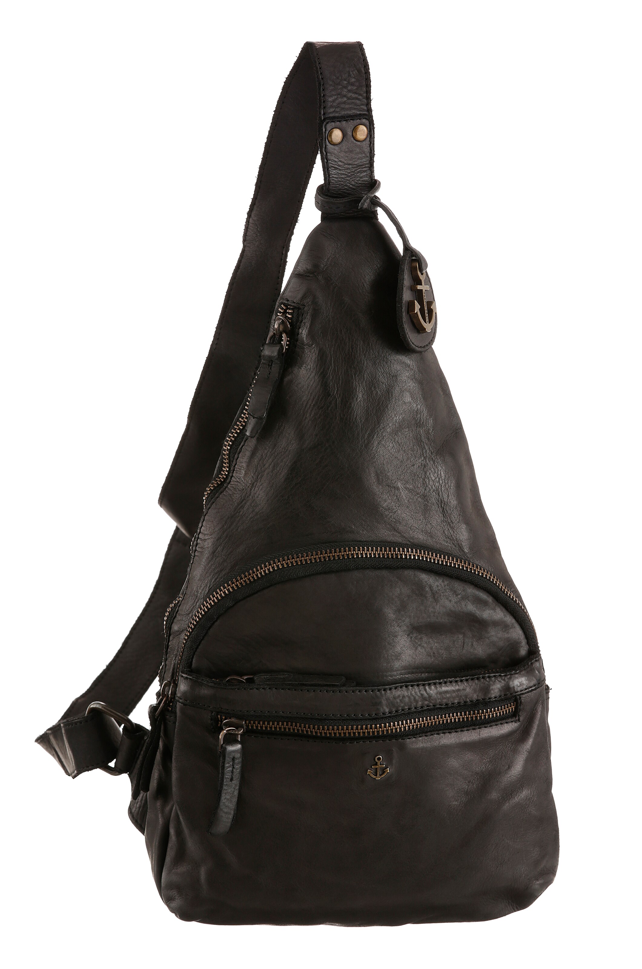 Harbour 2nd Rucksack 'Merlin' in Schwarz: Vorderseite