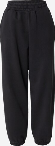 WEEKDAY Tapered Trousers in Black: front