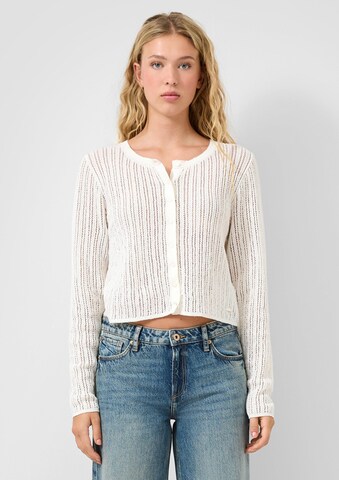 QS Strickjacke in Beige: Vorderseite