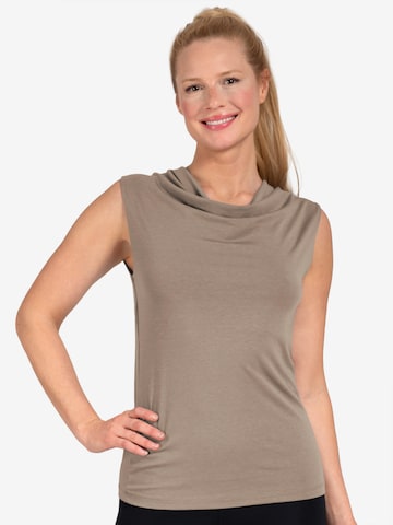 Magadi Sporttop 'Eva' in Beige: Vorderseite