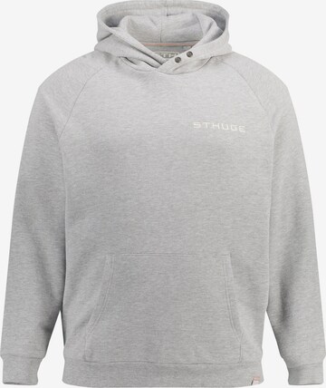 Sweat-shirt STHUGE en gris : devant