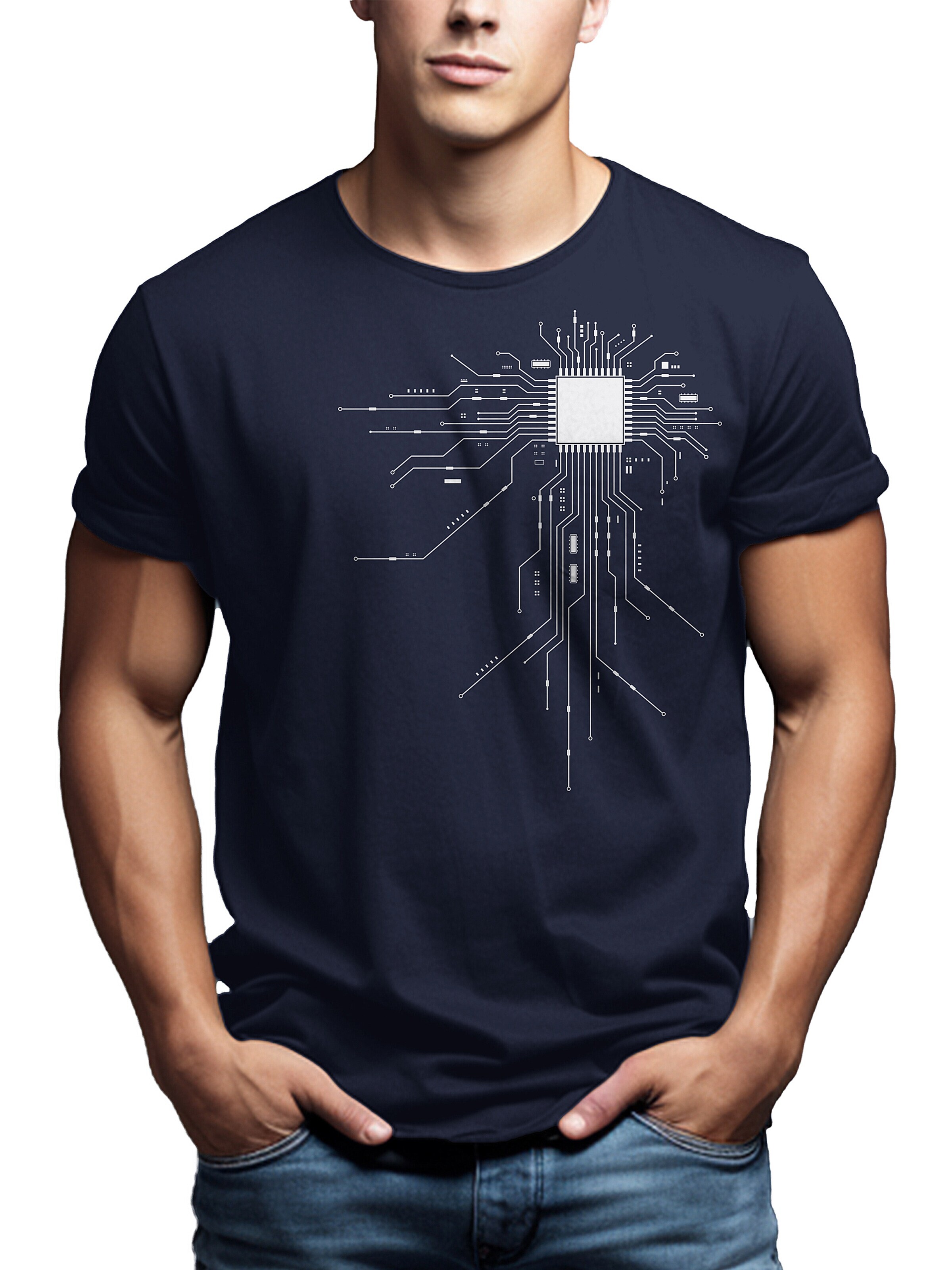 MAKAYA Shirt 'CPU' in Blue