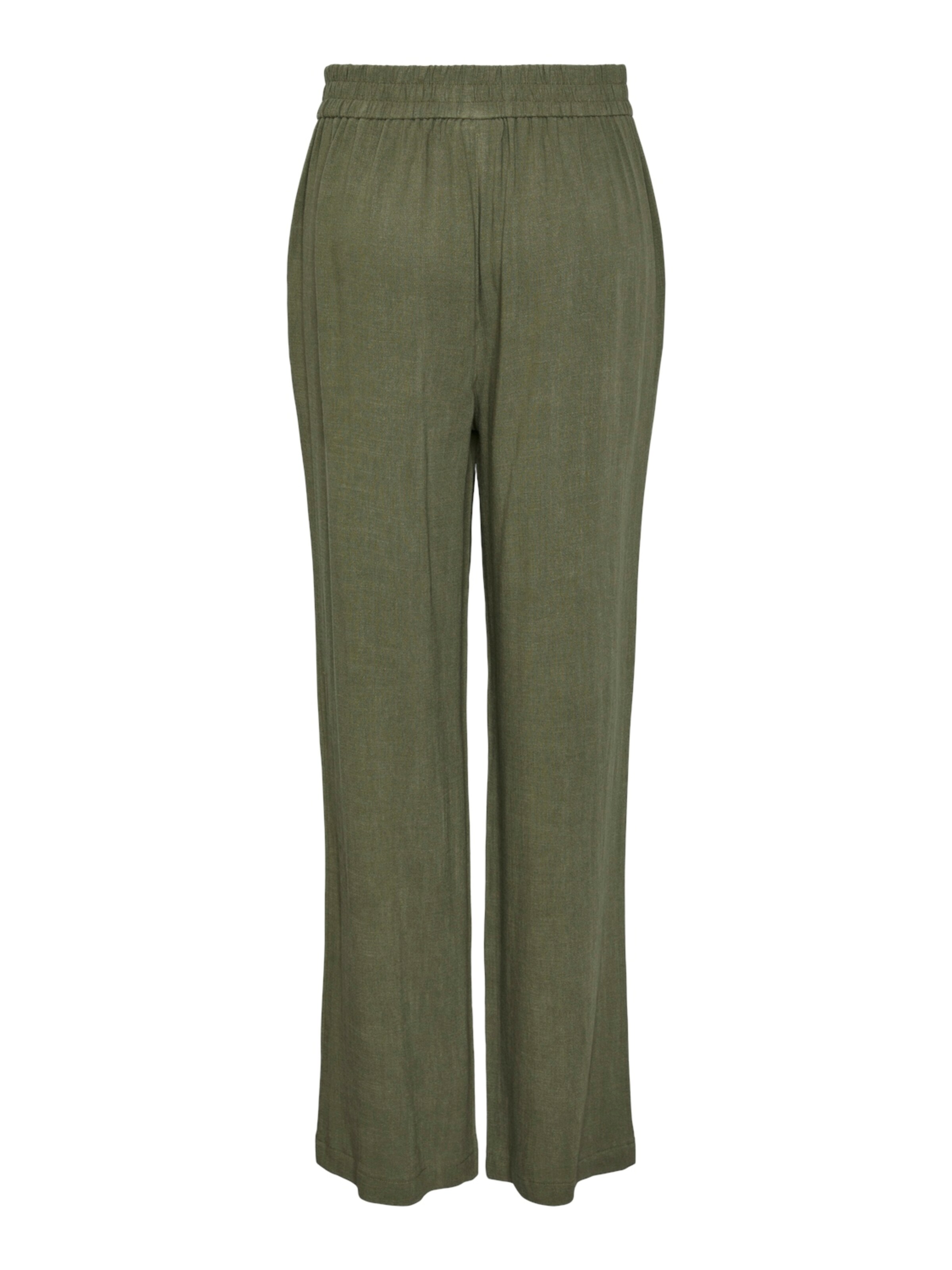 PIECES Широки крачоли Панталон 'VINSTY' в зелено