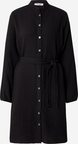 Robe-chemise Sublevel en noir : devant