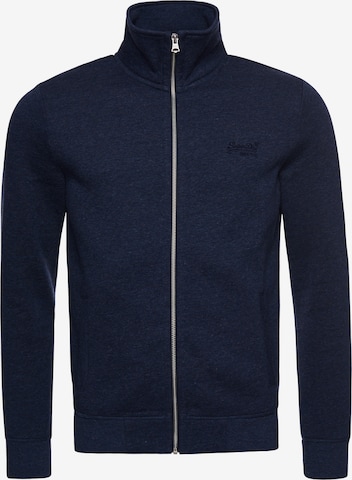 Superdry Zip-Up Hoodie in Blue: front