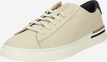 Baskets basses 'Clint' BOSS Black en beige : devant