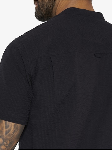 Jan Vanderstorm Comfort Fit Hemd 'Albart' in Schwarz