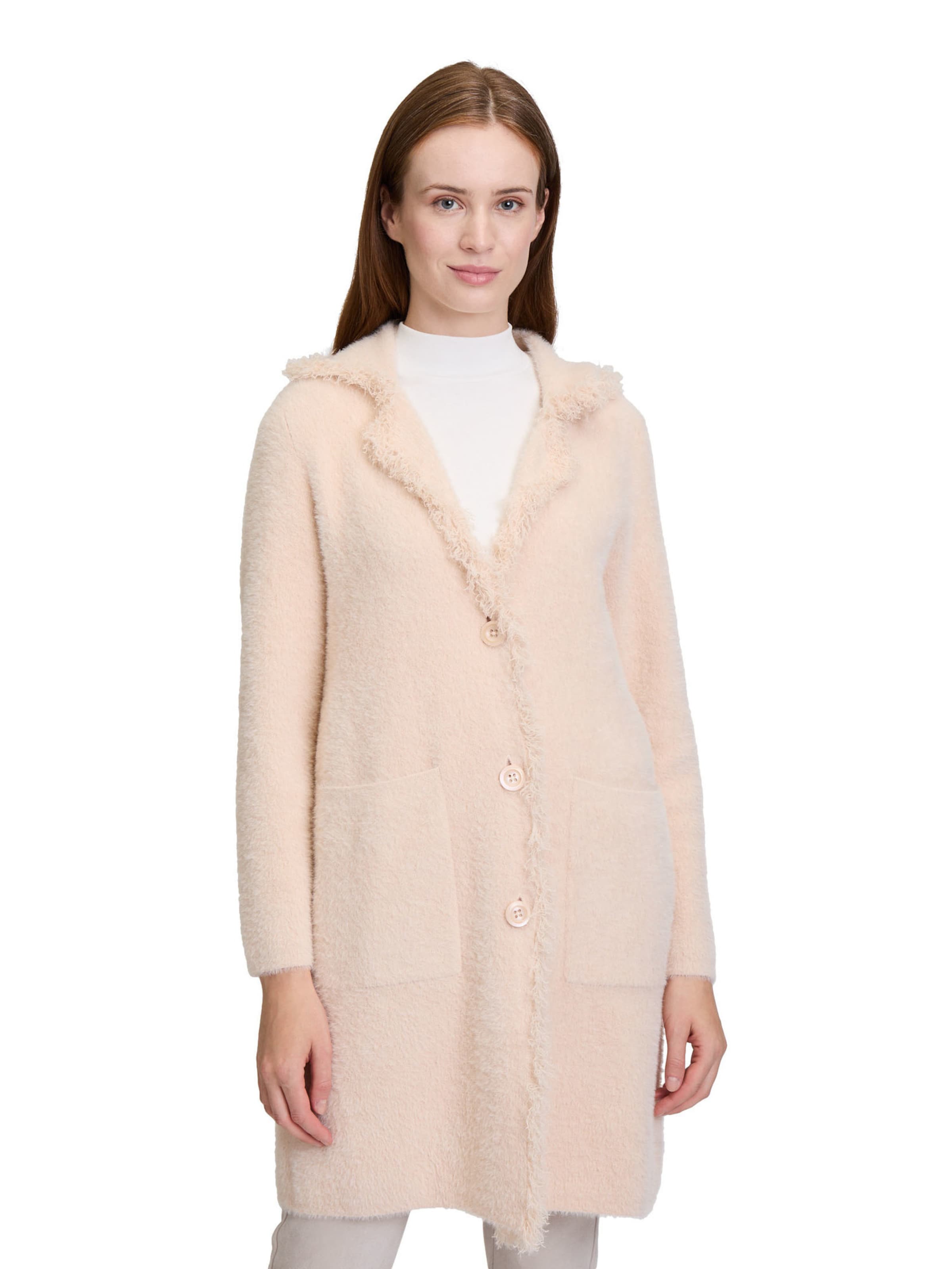 Cartoon Knit cardigan in Beige: front