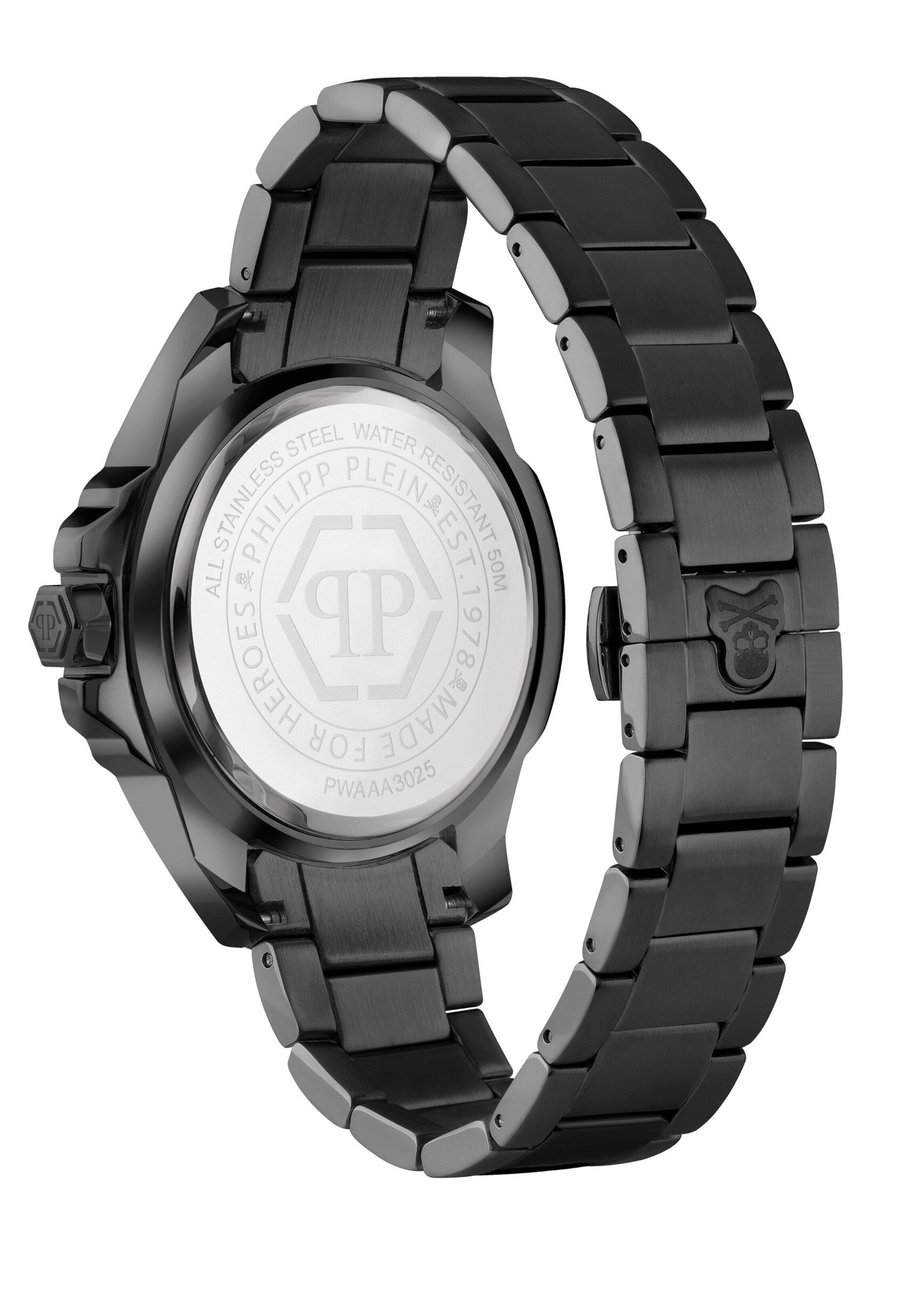 Philipp Plein Analog watch 'The $kull' in Black