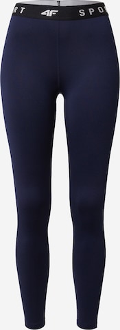 4F - Skinny Calças de desporto em azul: frente