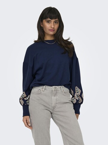 ONLY Sweatshirt 'ONLBrooke' in Blue: front