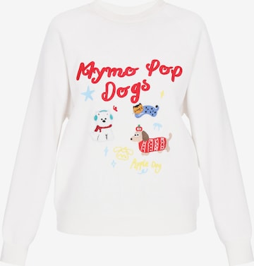 Sweat-shirt 'Pop' MYMO en blanc : devant