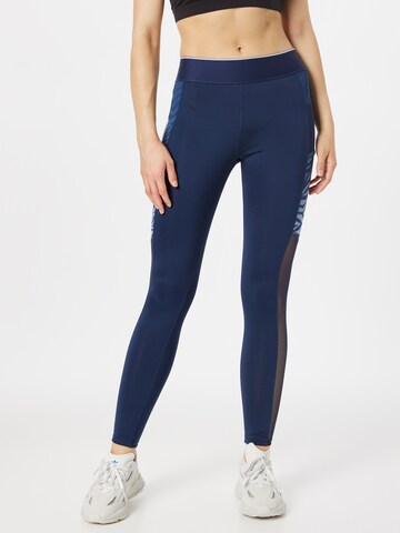 HEAD Skinny Sportbroek in Blauw: voorkant