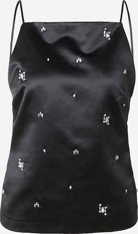 juoda Abercrombie & Fitch Palaidinė be rankovių: priekis