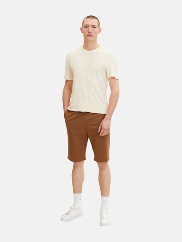 TOM TAILOR Regular Pants in Brown: front