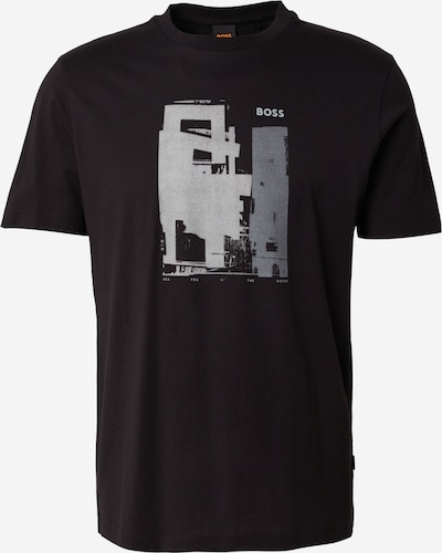 BOSS Paita 'Te_Imprint' värissä harmaa / tummanharmaa / musta, Tuotenäkymä