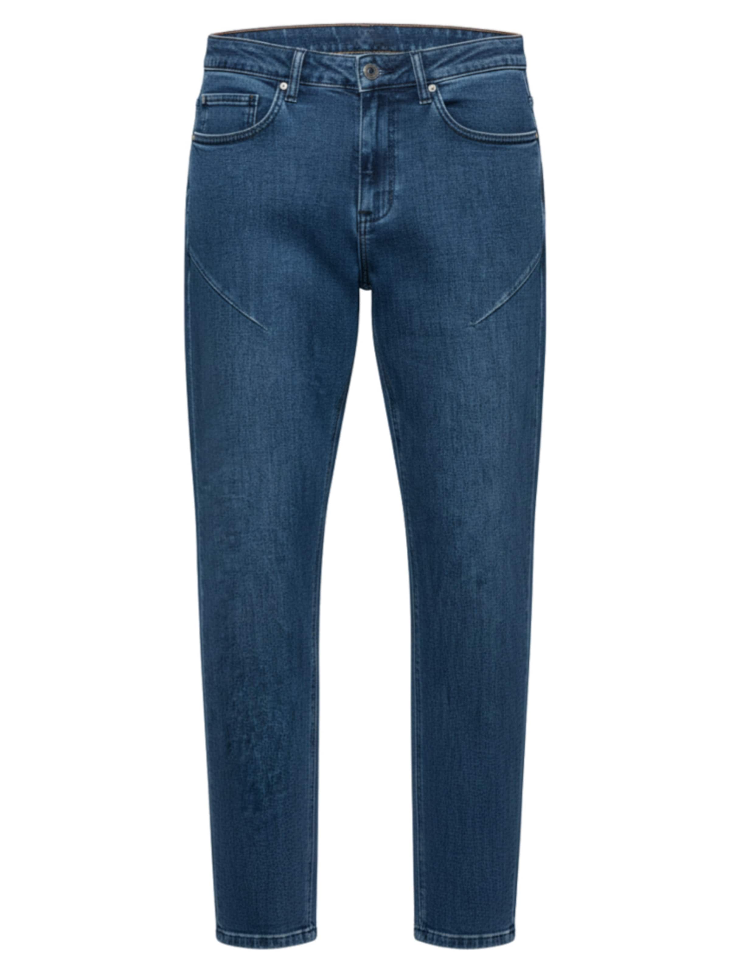 Ombre Tapered Jeans in Blue: front