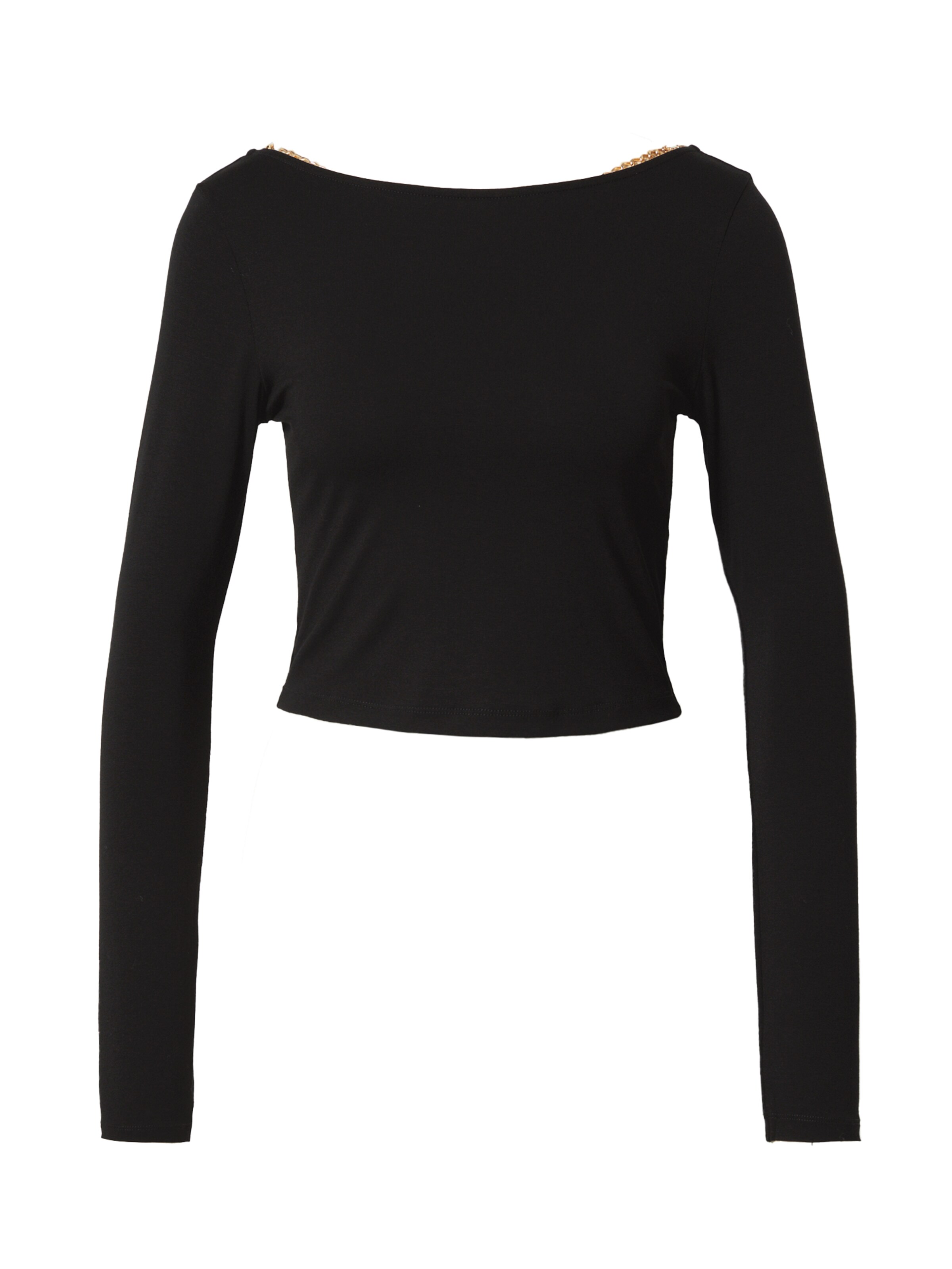 juoda ABOUT YOU Marškinėliai 'Sarina': priekis